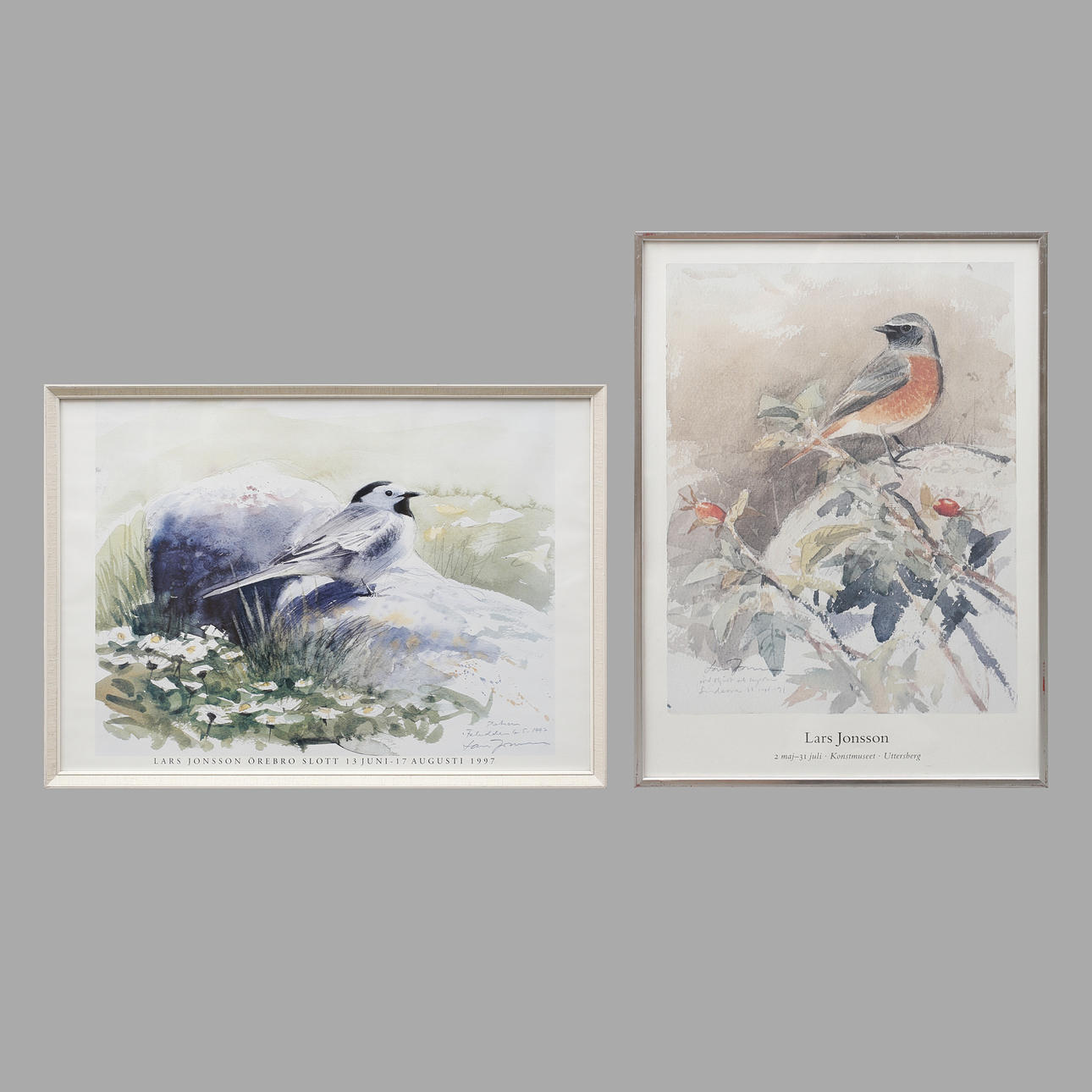 POSTER, offset print, 2 pcs, Lars Jonsson, signed in the print.