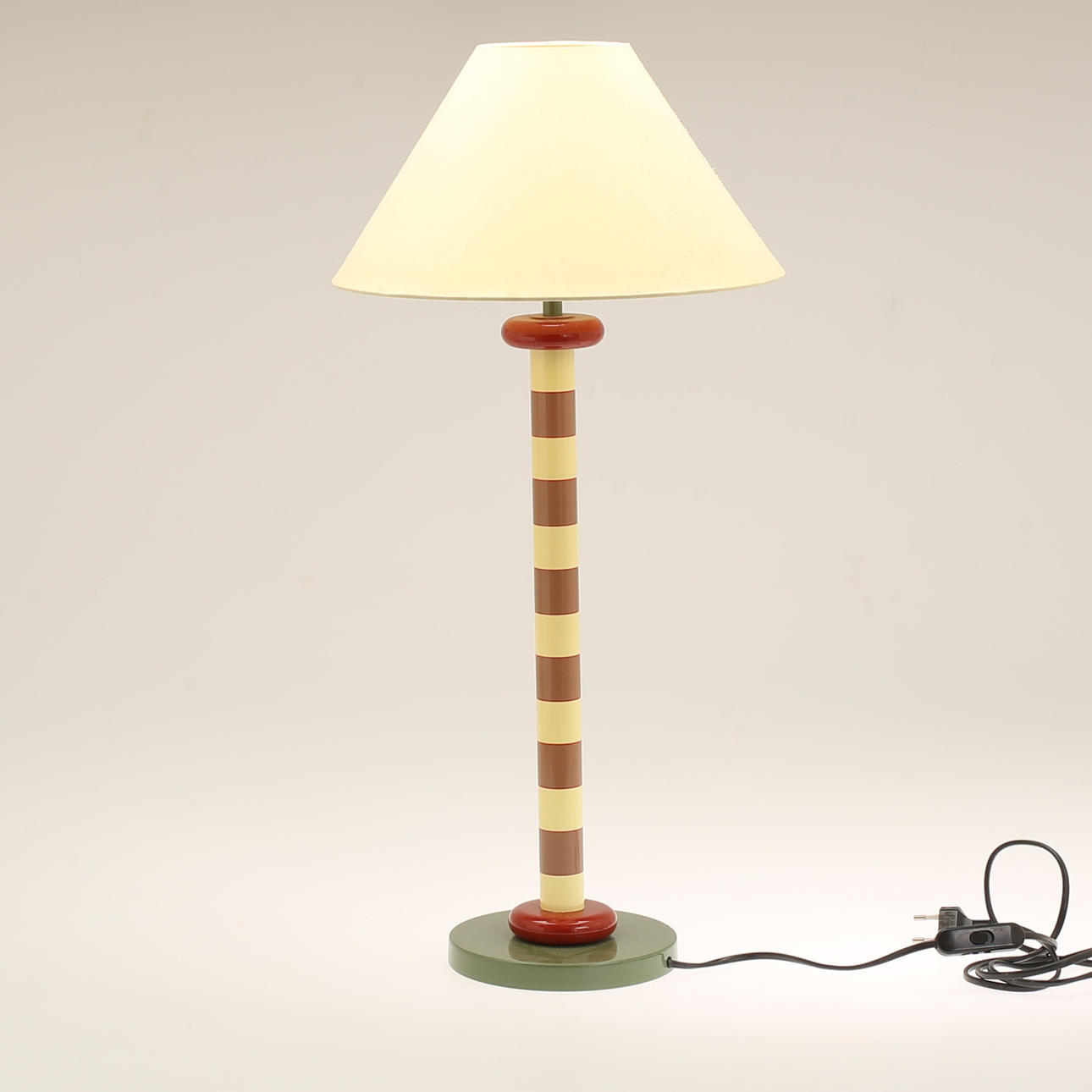 TABLE LAMP, painted wood, Olivier Villatte.