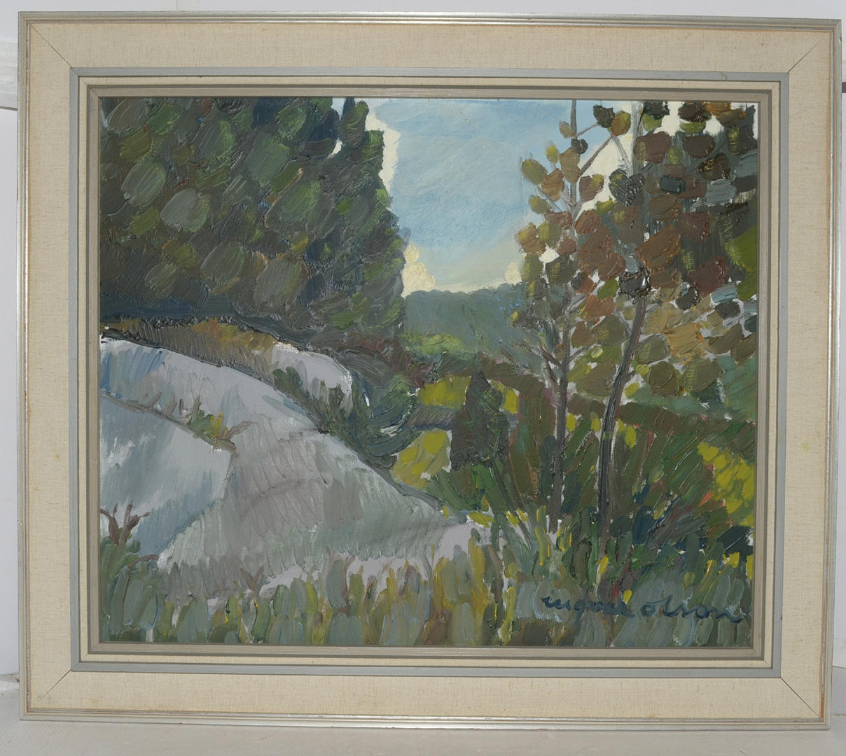 INGVAR OLSON. Olja på duk. Slottskogen.