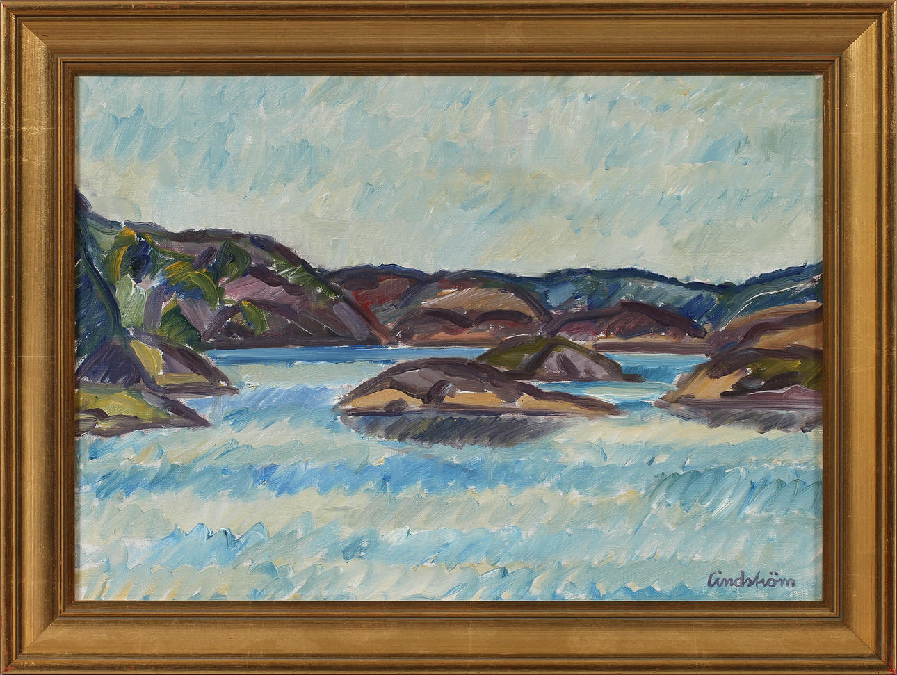 KNUT LINDSTRÖM. Olja på duk. Signerad.
