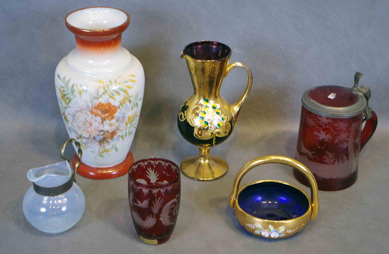 VASER, SKÅLAR SAMT STOP, bl.a. böhmisk kristall.