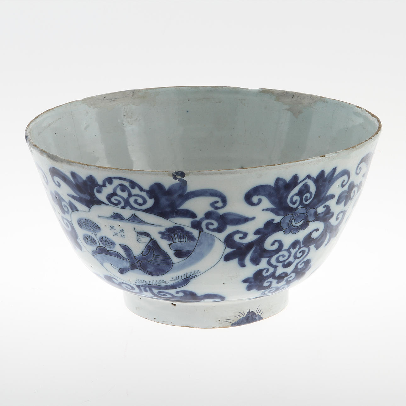 SKÅL, fajans, troligen Holland, 1700-tal.