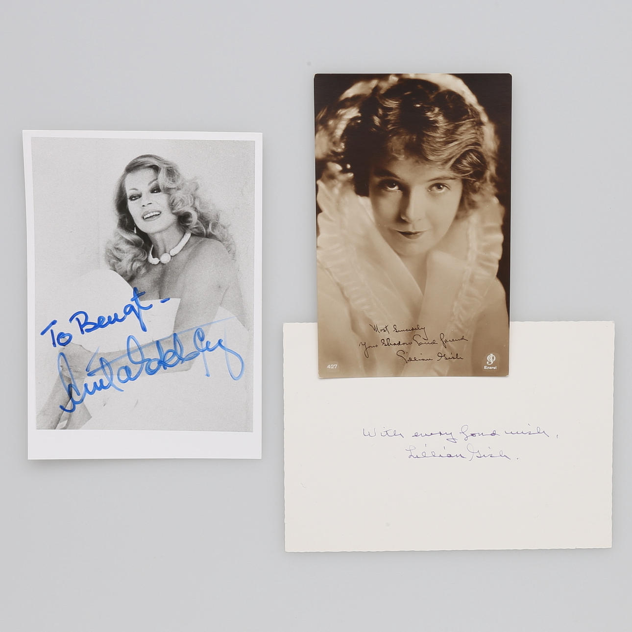 AUTÓGRAFOS. SEIS ACTORES FAMOSOS.