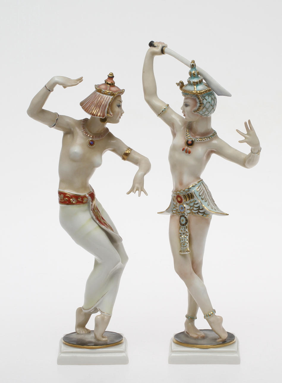 FIGURINER 2 st, porslin, C Werder, Hutschenreuther.