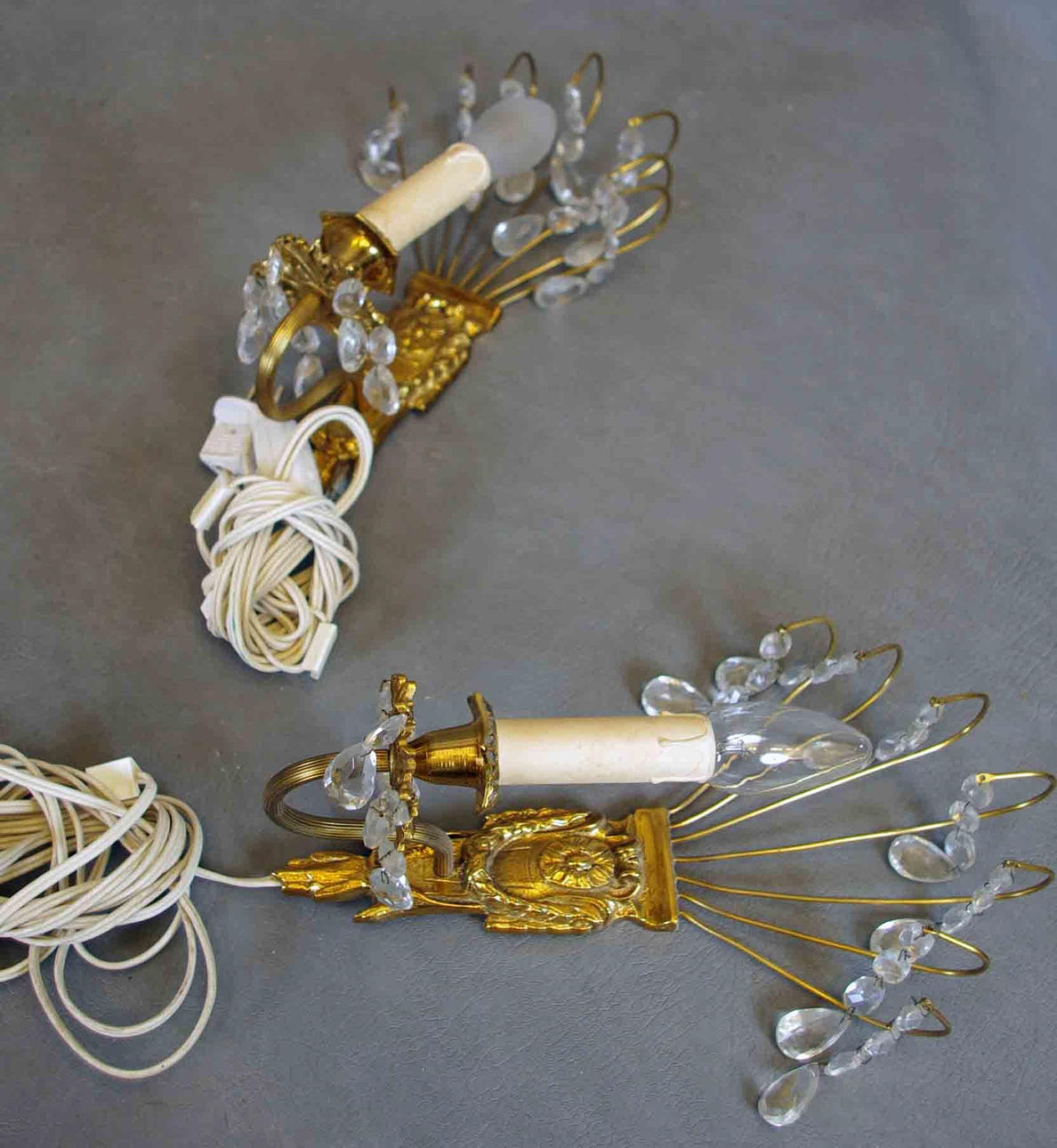 VÄGGLAMPETTER MED PRISMOR, 1 par.