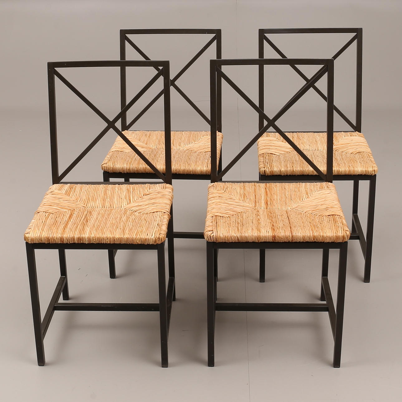 CHAIRS, 4 pieces, metal/bast, Granås Ikea.