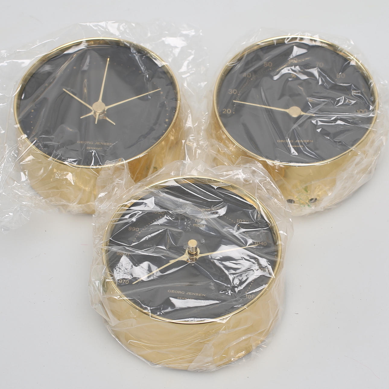 BAROMETER, HYGROMETER, UHR, Georg Jensen, Neu in Verpackung.