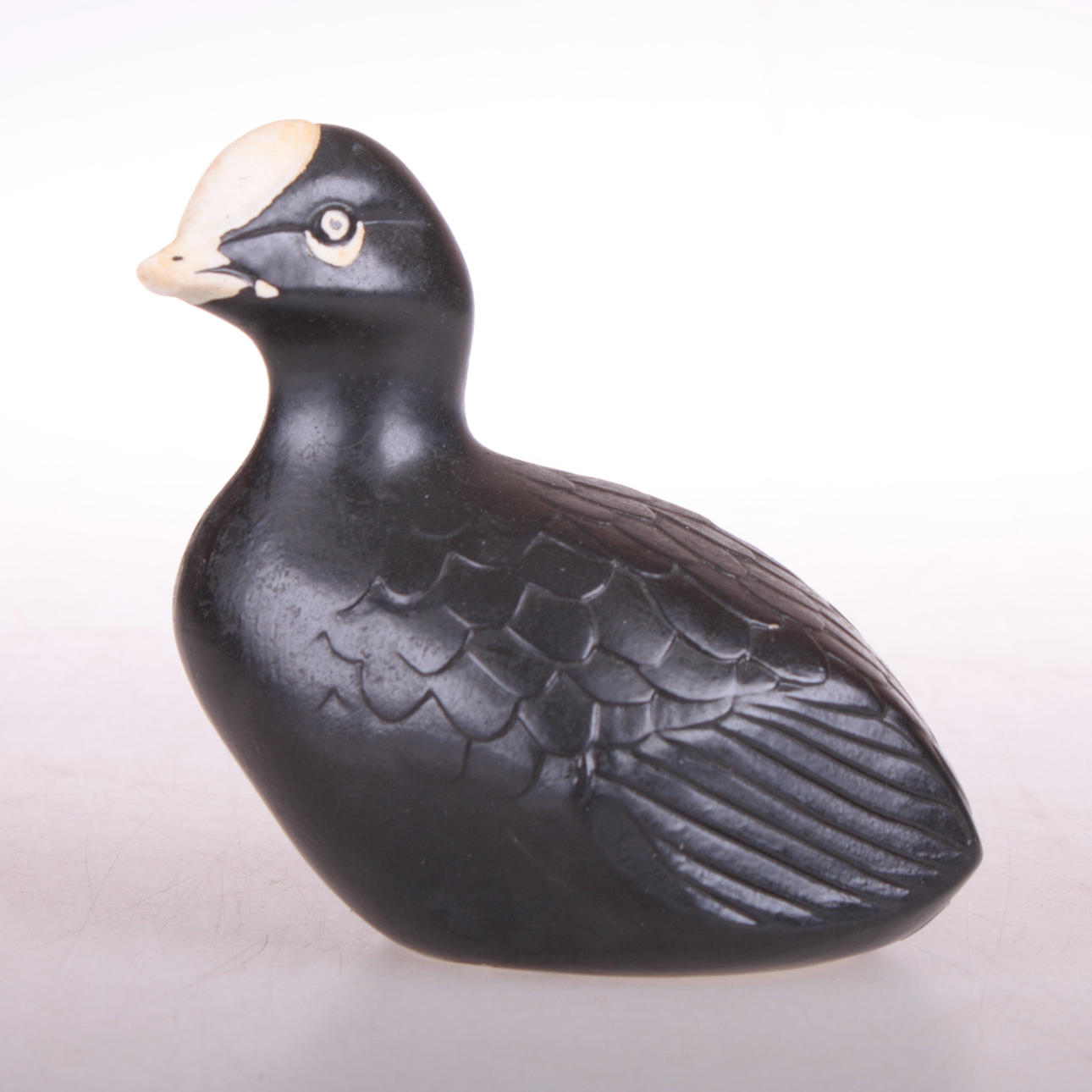 PAUL HOFF. figurine, coot, labeled.