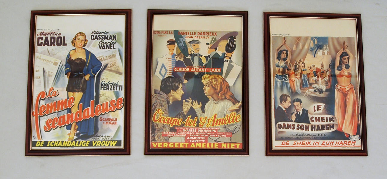 3 FRAMED MOVIE POSTERS.