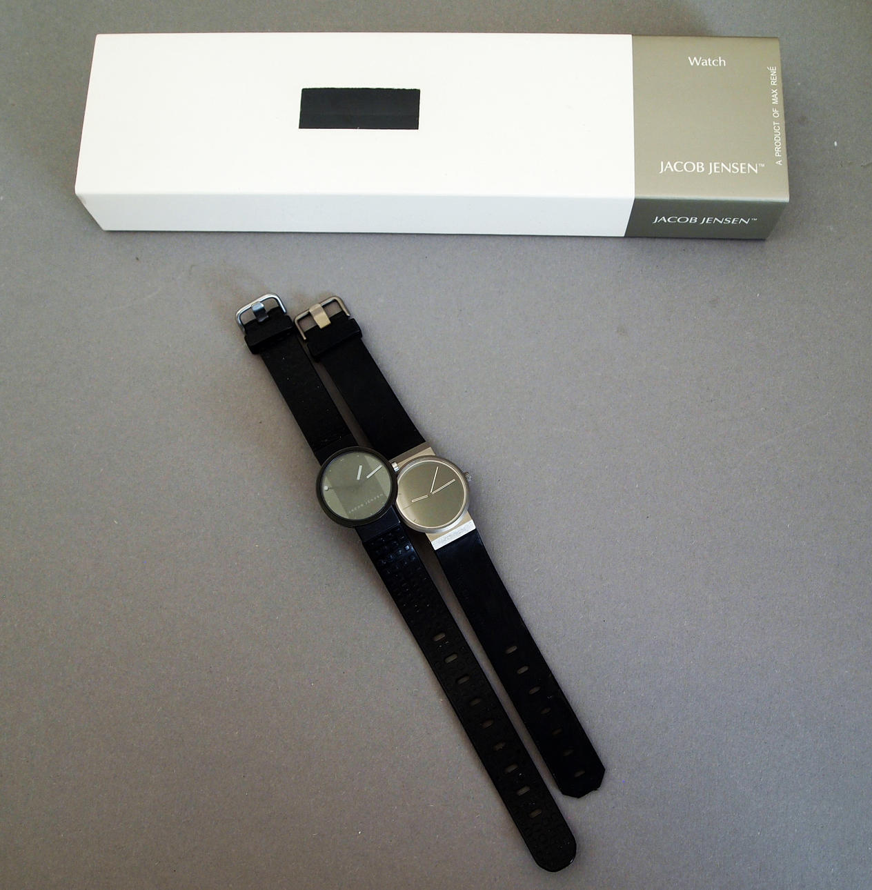 JACOB JENSEN, 2 titanium wristwatches, Max René.