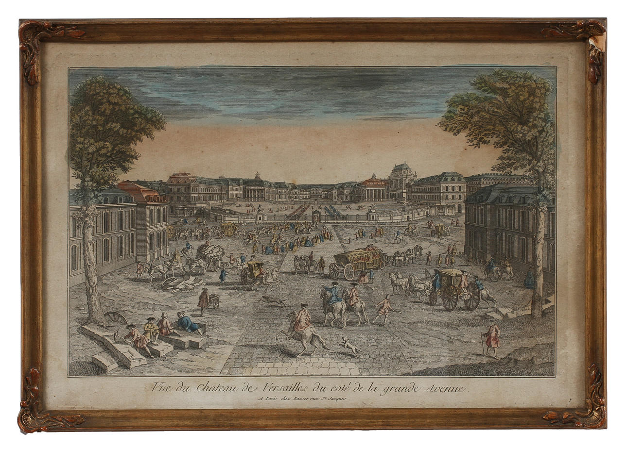 GRAFISKT BLAD, Vue du chateau de Versailles.