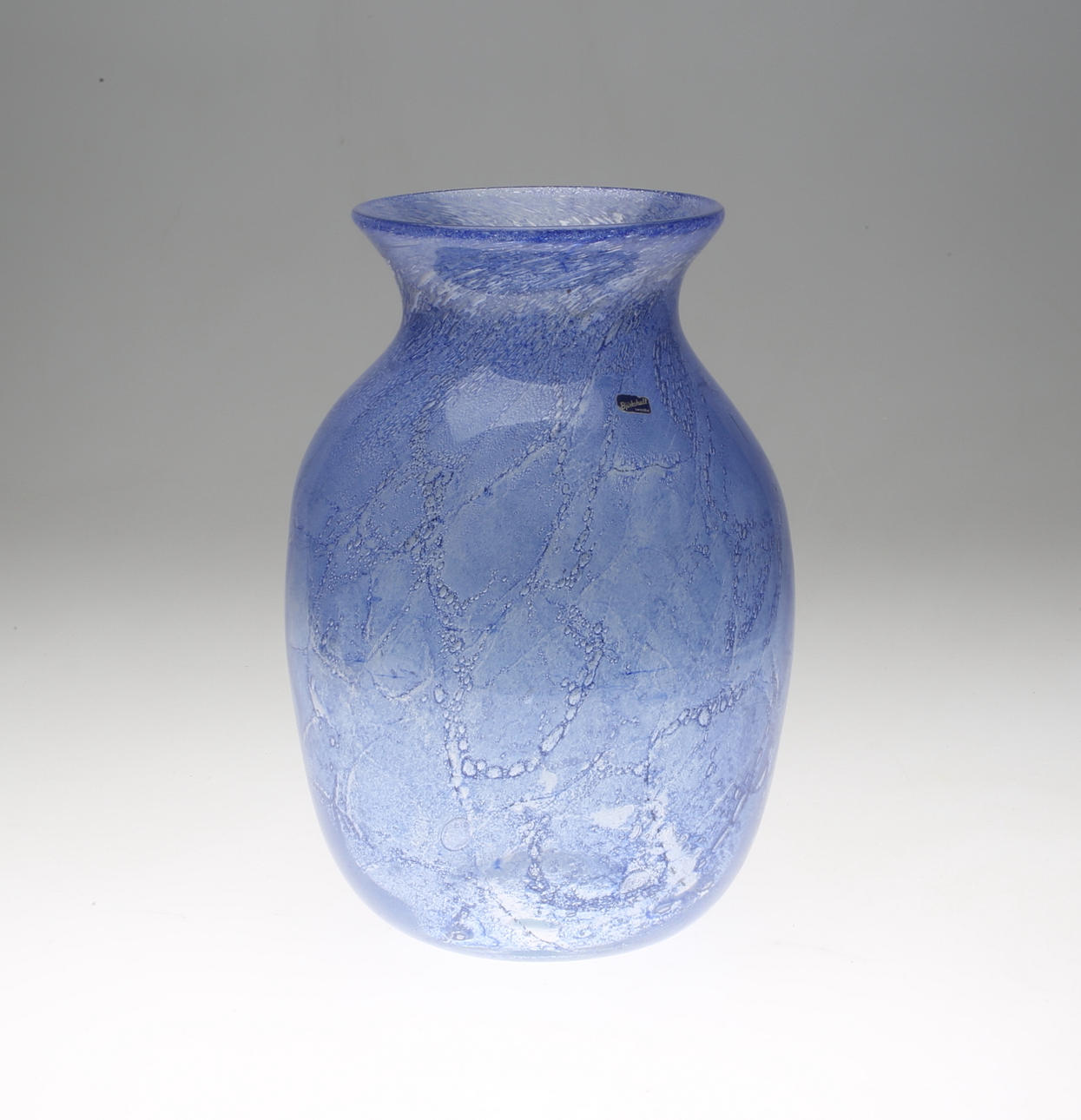 VASE, glass, Björkshult, labeled.