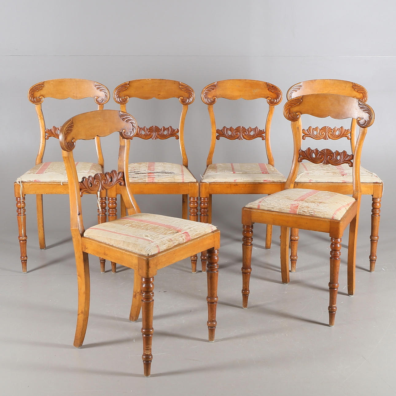 STOLAR, 6 st, biedermeier stil, 1900-tal.