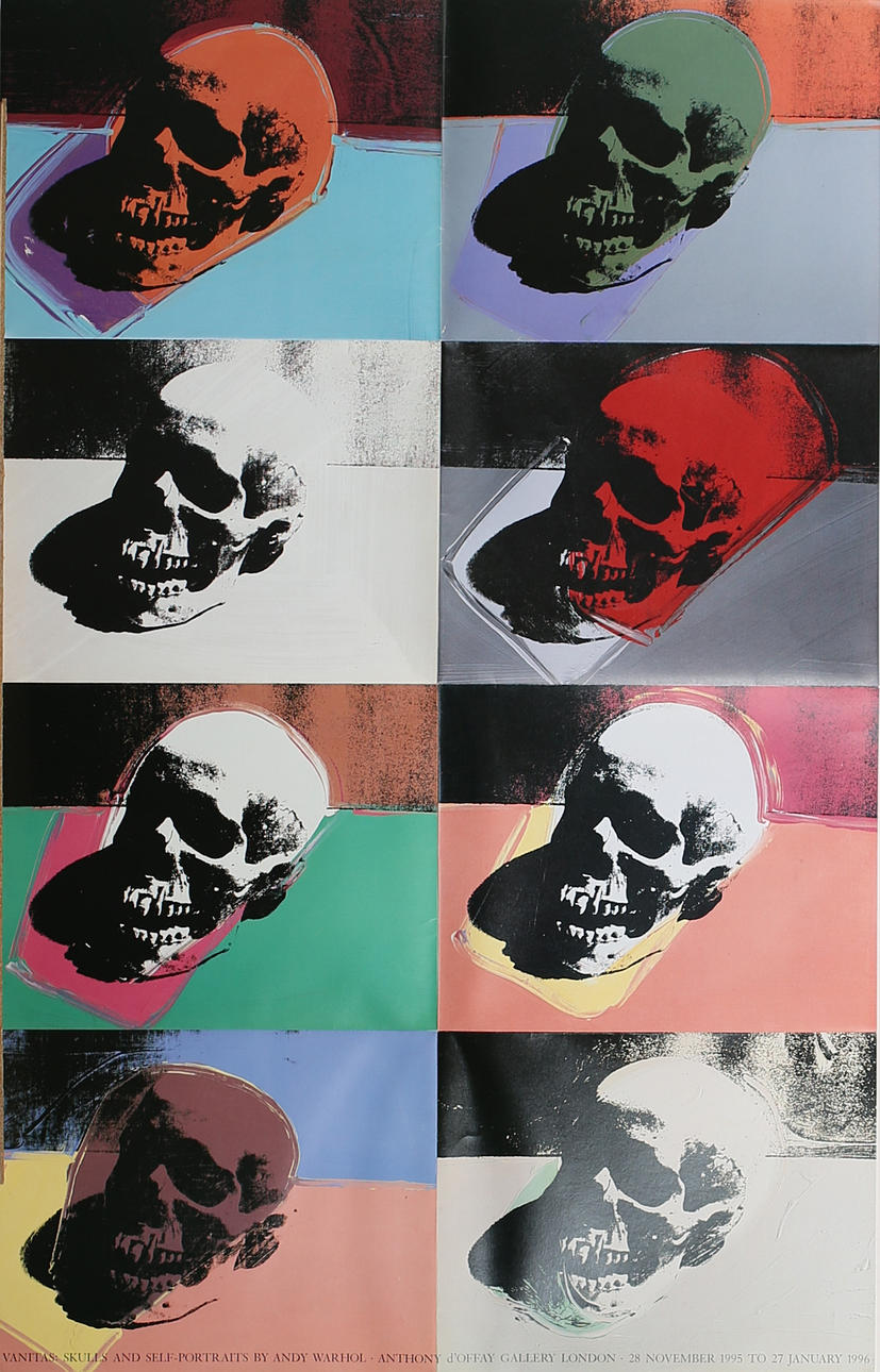 ANDY WARHOL. "Vanitas: Skulls and self-portraits 1976-1986". Offsettryck. Osignerad.