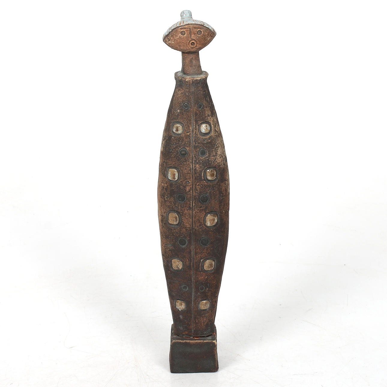 LARS BERGSTEN. Standing figure, ceramic, signed.