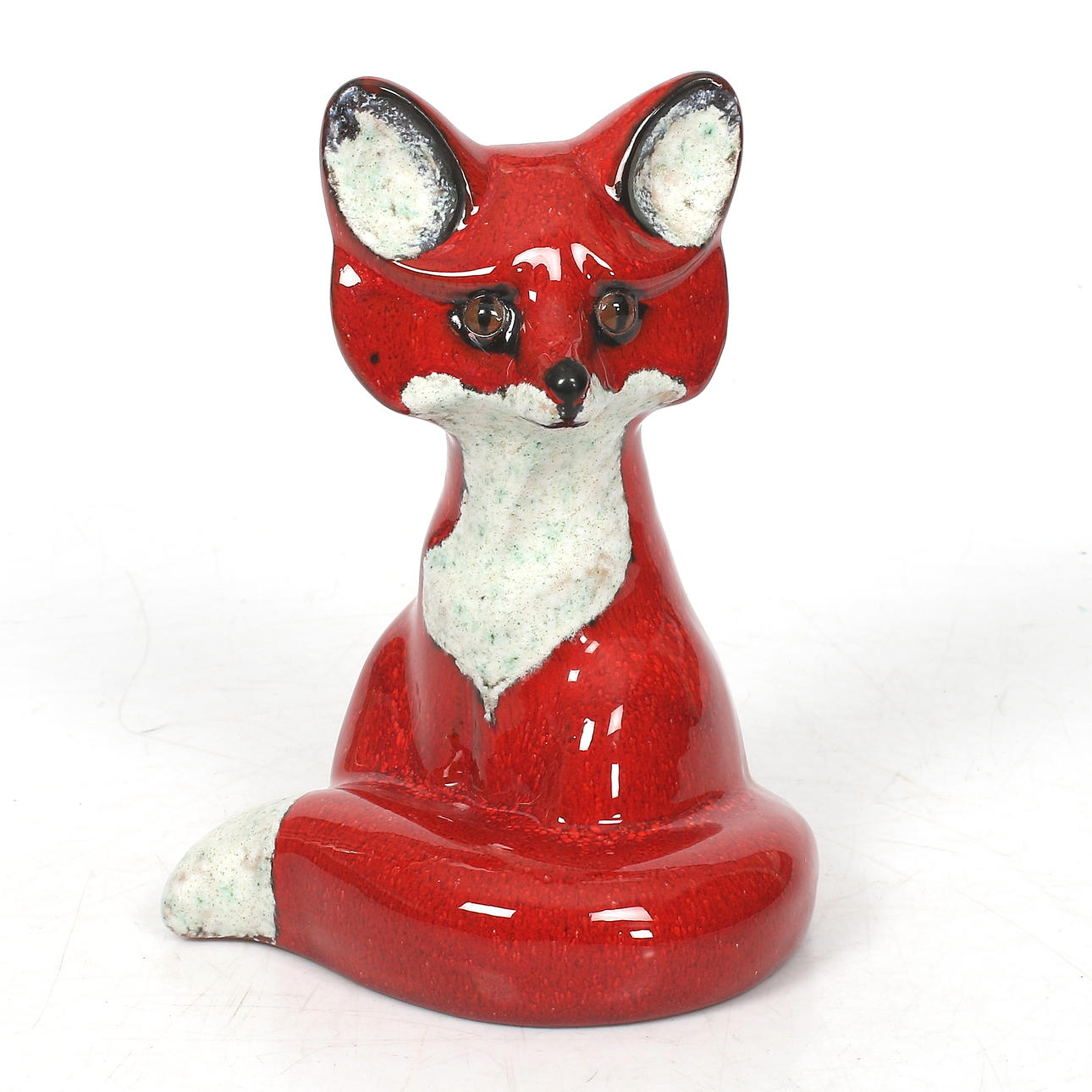 FIGURE, ceramic, "Fox", Thomas Hellström, Nittsjö, 1960s.