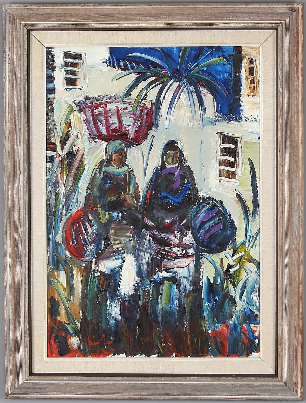 ERIC LOO. Composition, oil on canvas, signed.