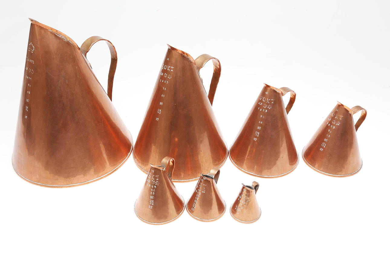 KRÖNTA MÅTT, 7 st, koppar, Wenström.