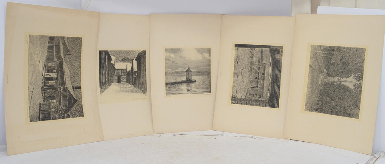 D SÖDERHOLM. Västerås. 5 graafista arkkia. Kansio nro 39.