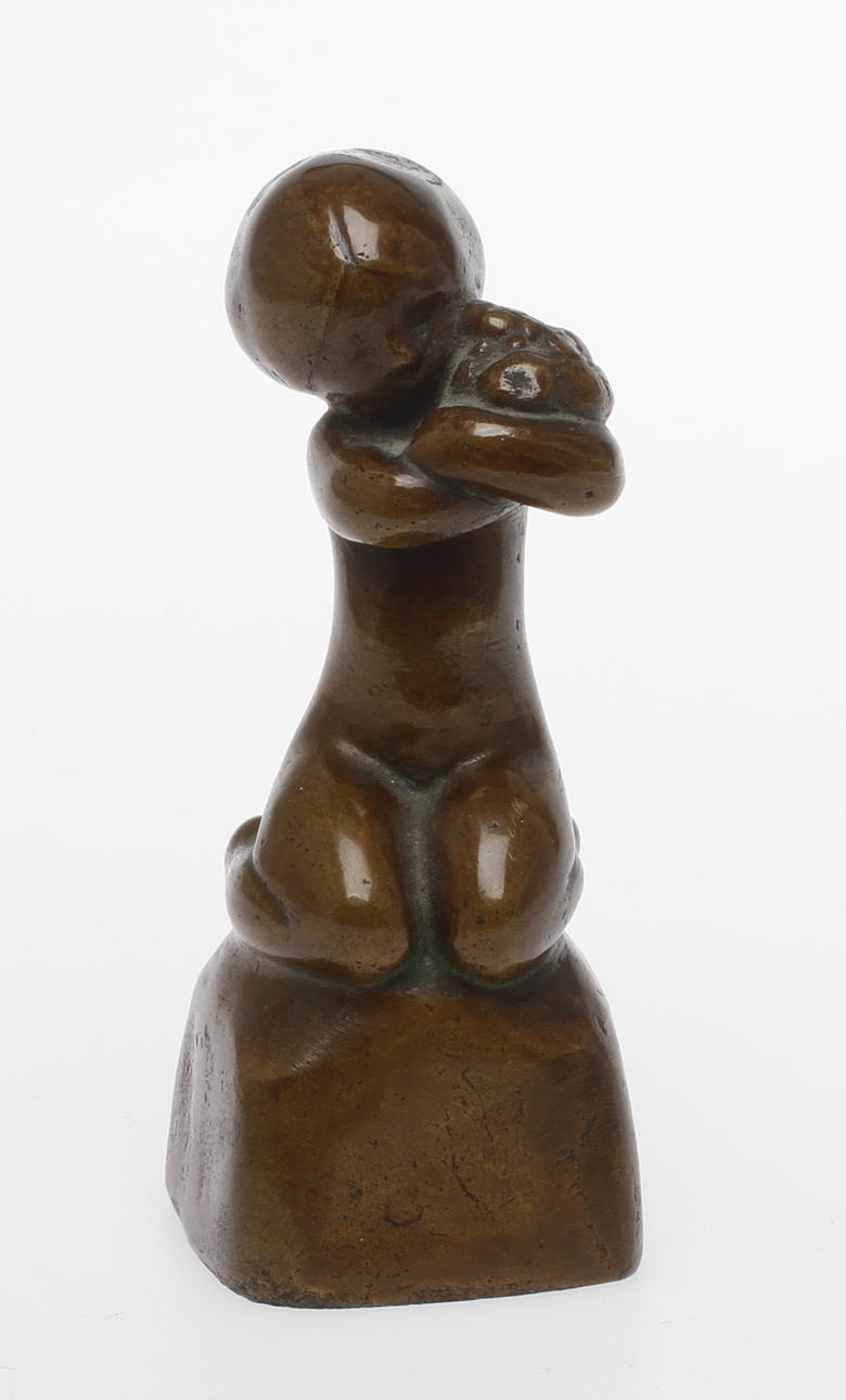 ANDERS OLSON. Figurin, brons, signerad.