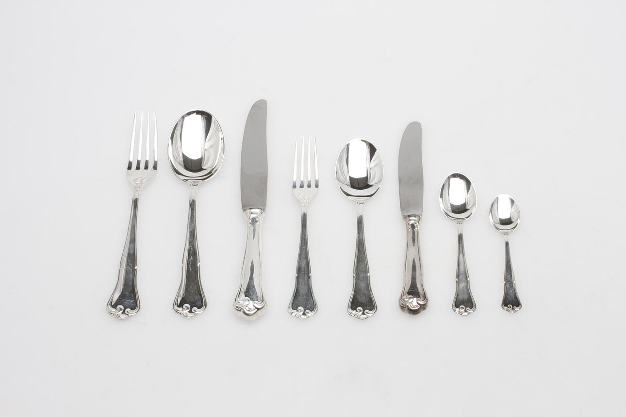 BESTICKUPPSÄTTNING, 96 delar, silver, MEMA, vikt ca 2500 gram.