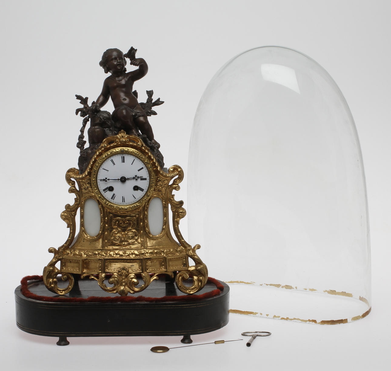 BORDPENDYL, Louis XV-stil, 1900-tal.