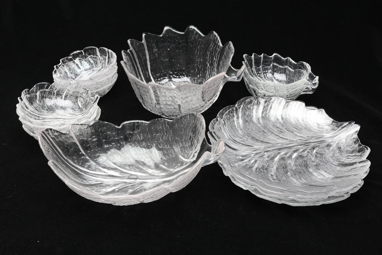 LARS HELLSTEN. Servisdelar, 14 st, "Eden", Orrefors.