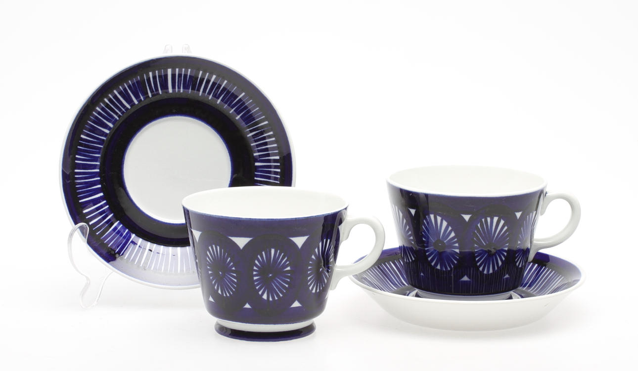 TEKOPPAR, 2 st, "Fiesta", Ulla Procopé, Arabia.