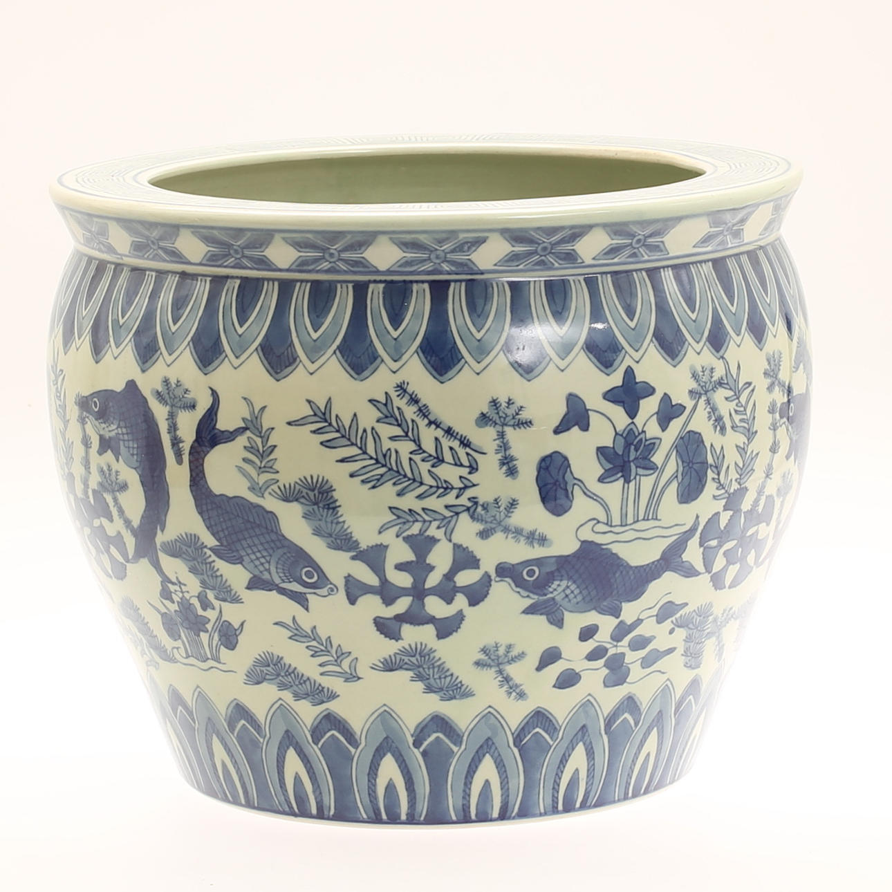 MACETERO, porcelana, China, siglo XX.