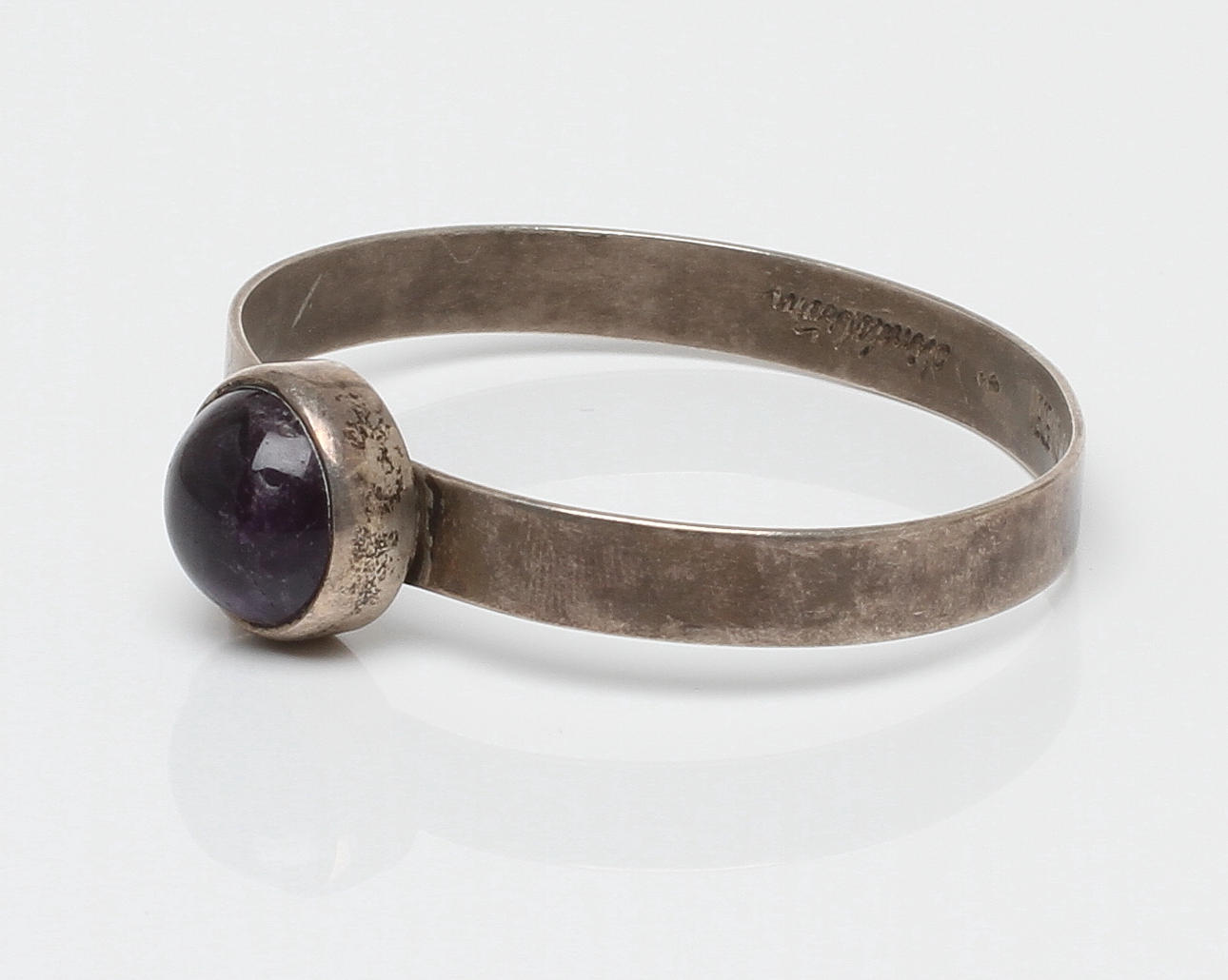 ARMBAND, silver med ametist, Åke Lindström.