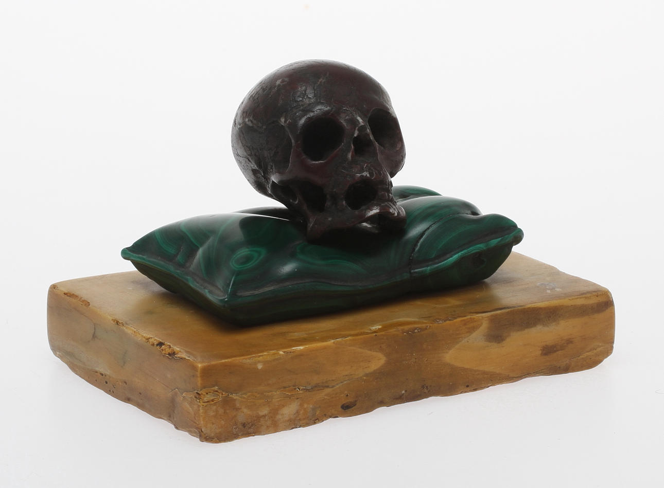 FIGURIN, marmor och malakit, 1800/1900-tal.