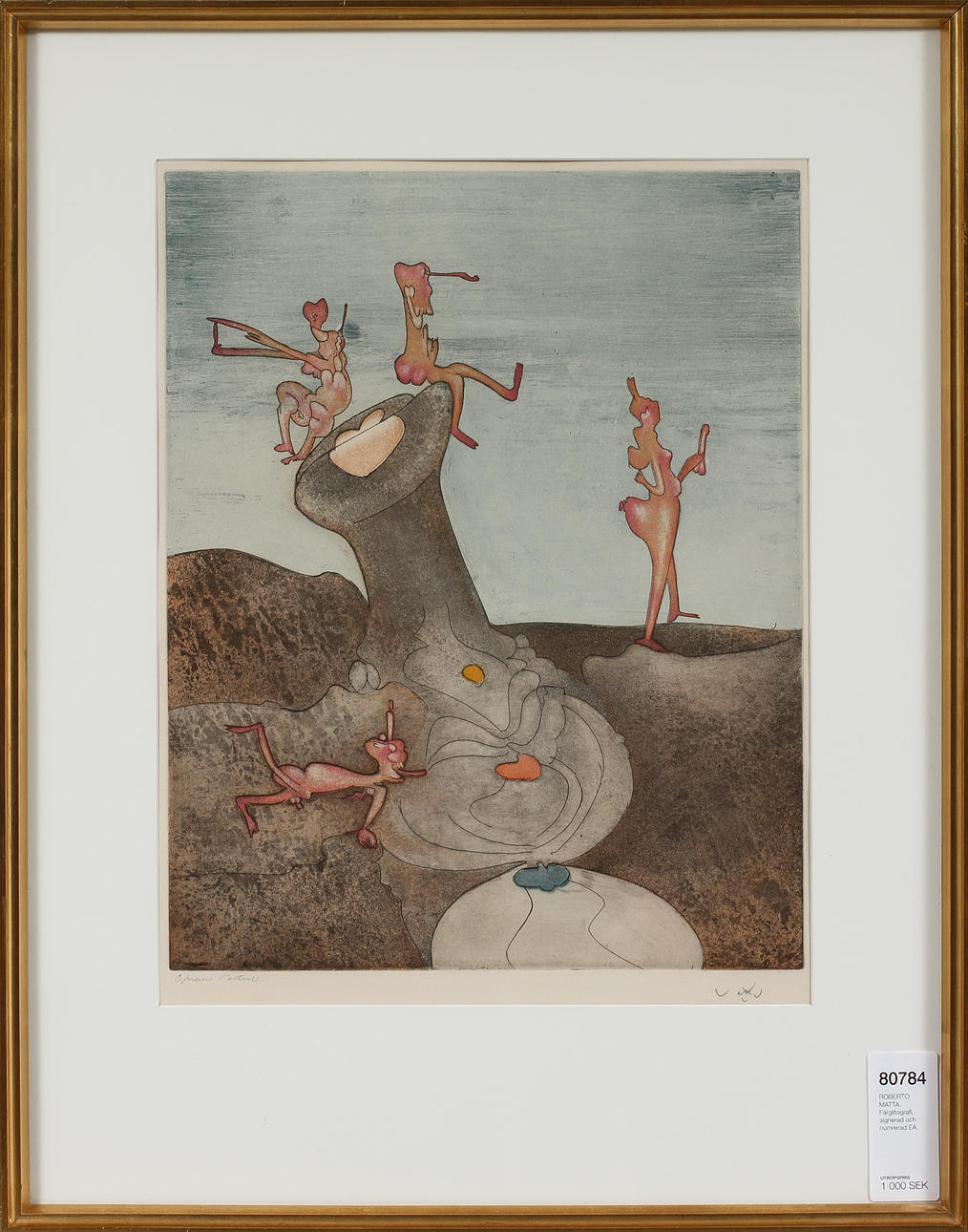 ROBERTO MATTA. Färglitografi, signerad och numrerad EA.