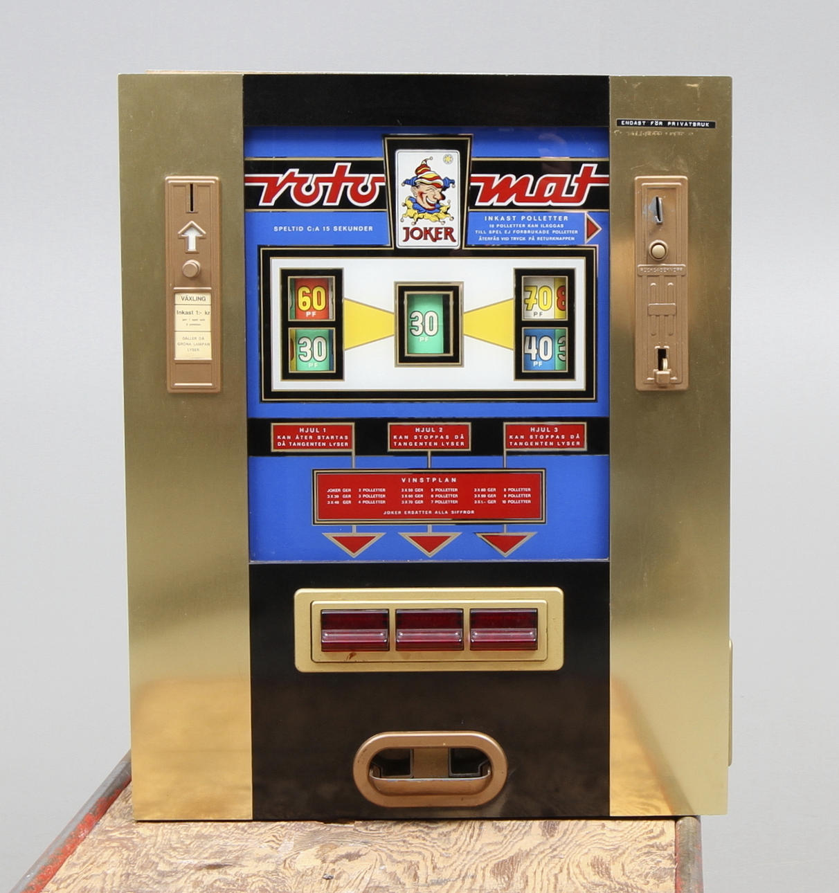 SPELMASKIN, "Votomat Joker", 1960/70-tal.