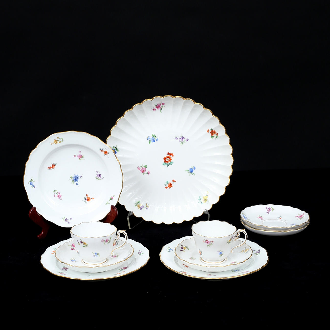 KAFFEESET, 6-teilig "Streublumen" Meissen.