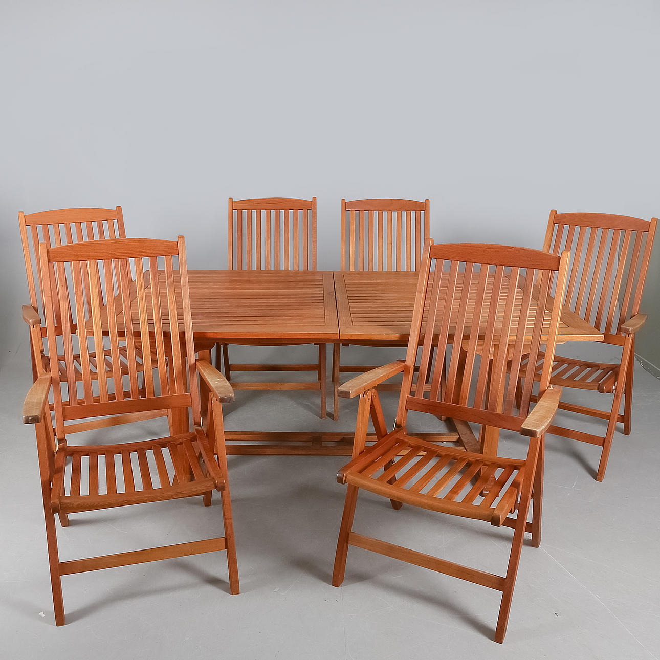 TRÄDGÅRDSMÖBEL, 9 delar ,teak, ATO design, 2000-tal.