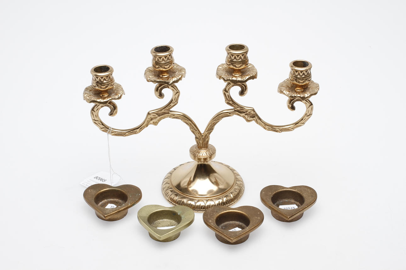 KANDELABER samt LJUSLYCKTOR, bl.a. Bersbo.