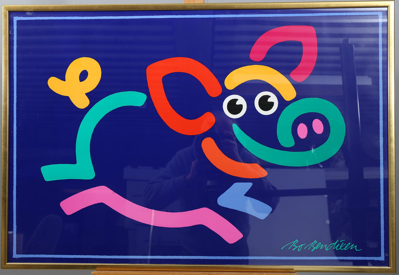 BO BENDIXEN. Grafisk tryk, signeret i printet.