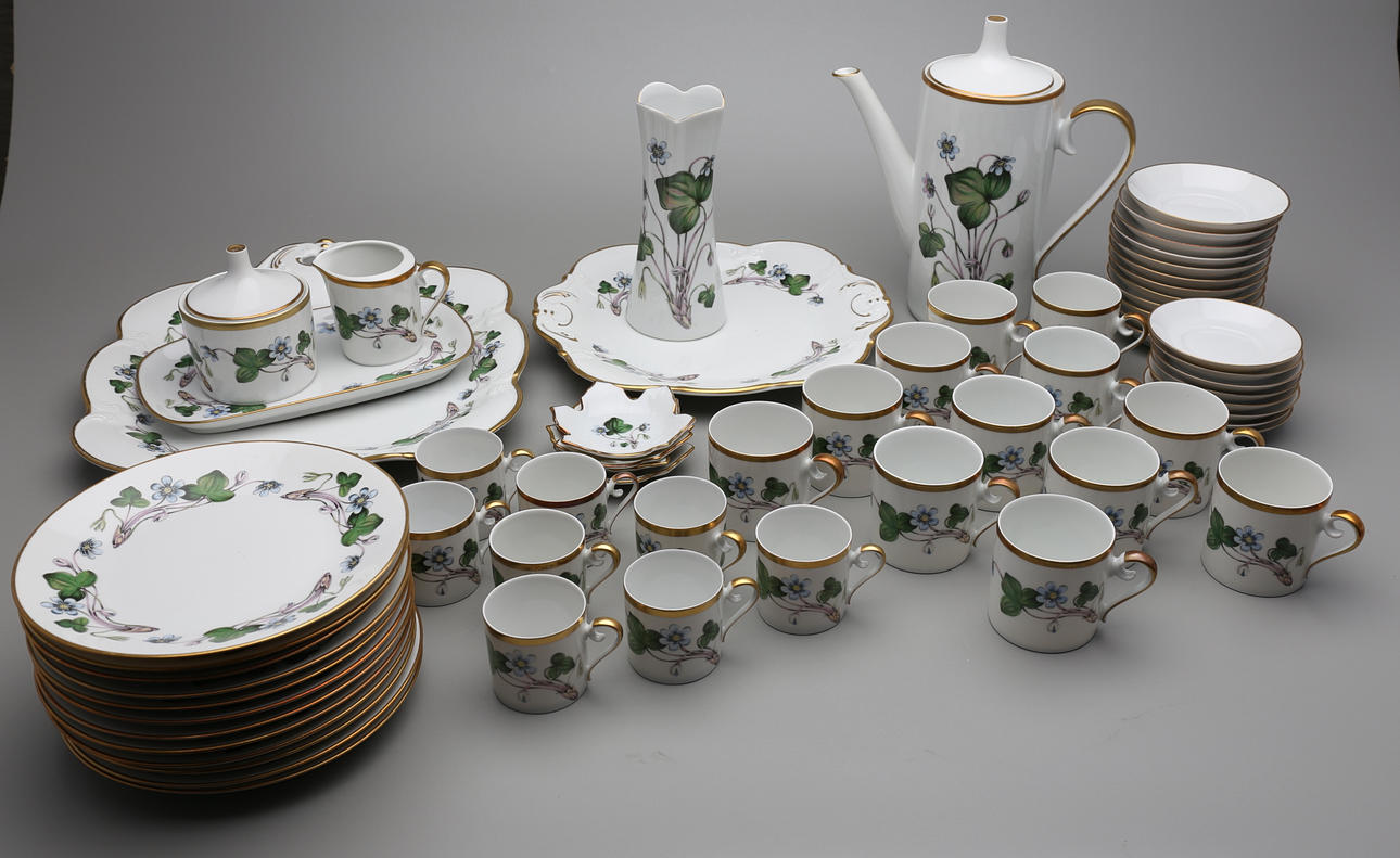 SERVIS, 63 delar, Hackefors, Anemone Hepatica.