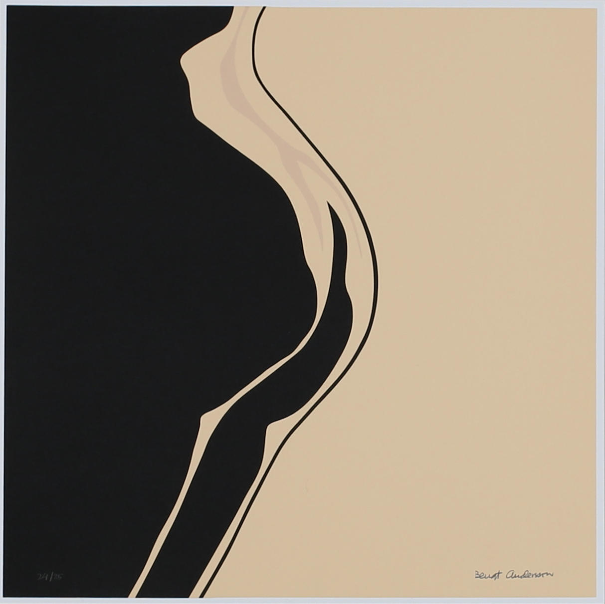 BENGT ANDERSSON. Modeller (2). Färgserigrafier. Signerade. 24/25, 24/25.