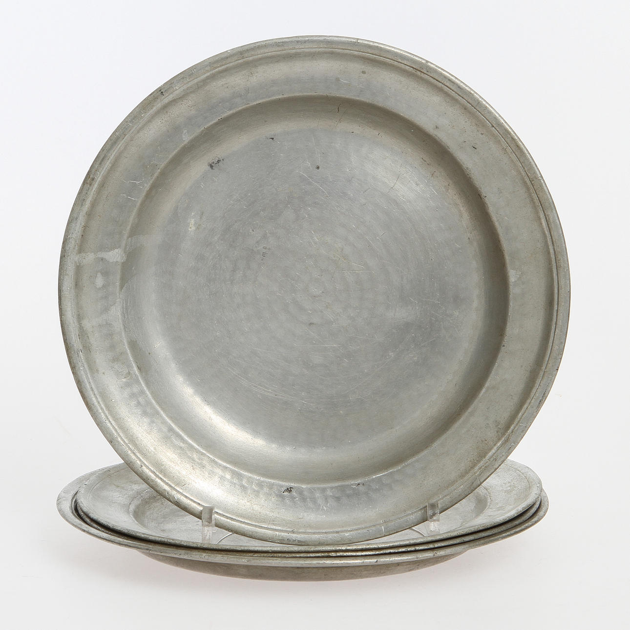 TALLRIKAR, 4 stycken, tenn, Sverige 1700/1800-tal.