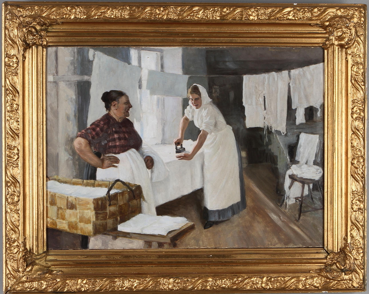 ALBERT EDELFELT. EFTER. kopia efter, Tvätterskor, olja på duk.