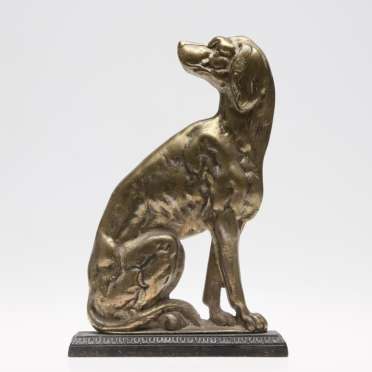 FIGURA/SUJETALIBROS, metal, perro.