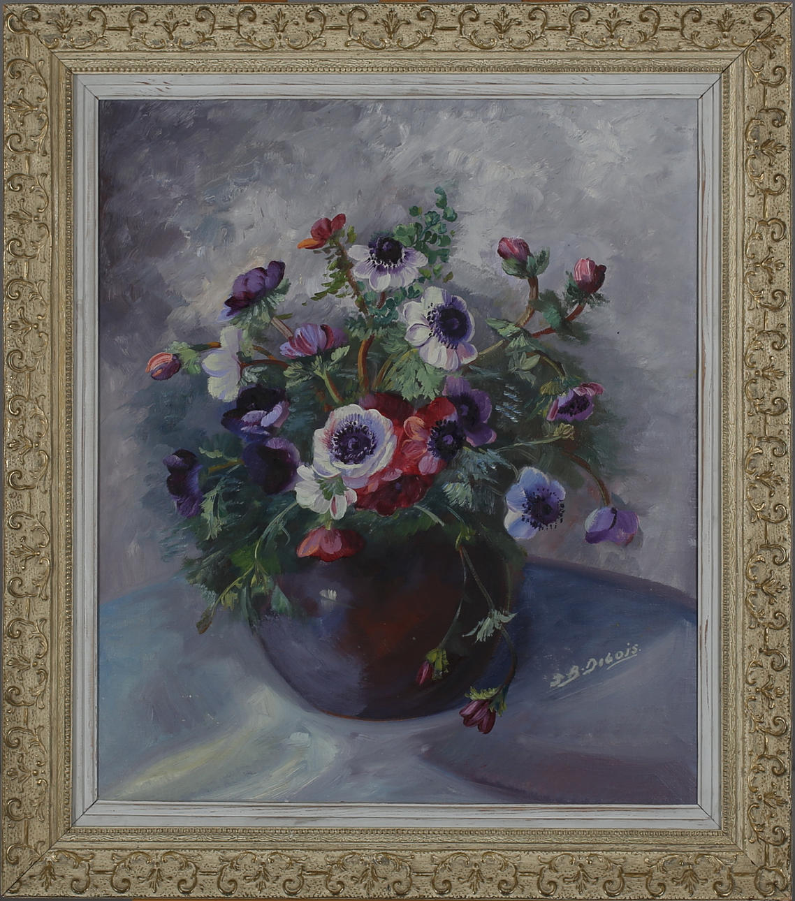 INGEBORG DEBOIS. Stileben. Olja på duk. Signerad I-B Debois.