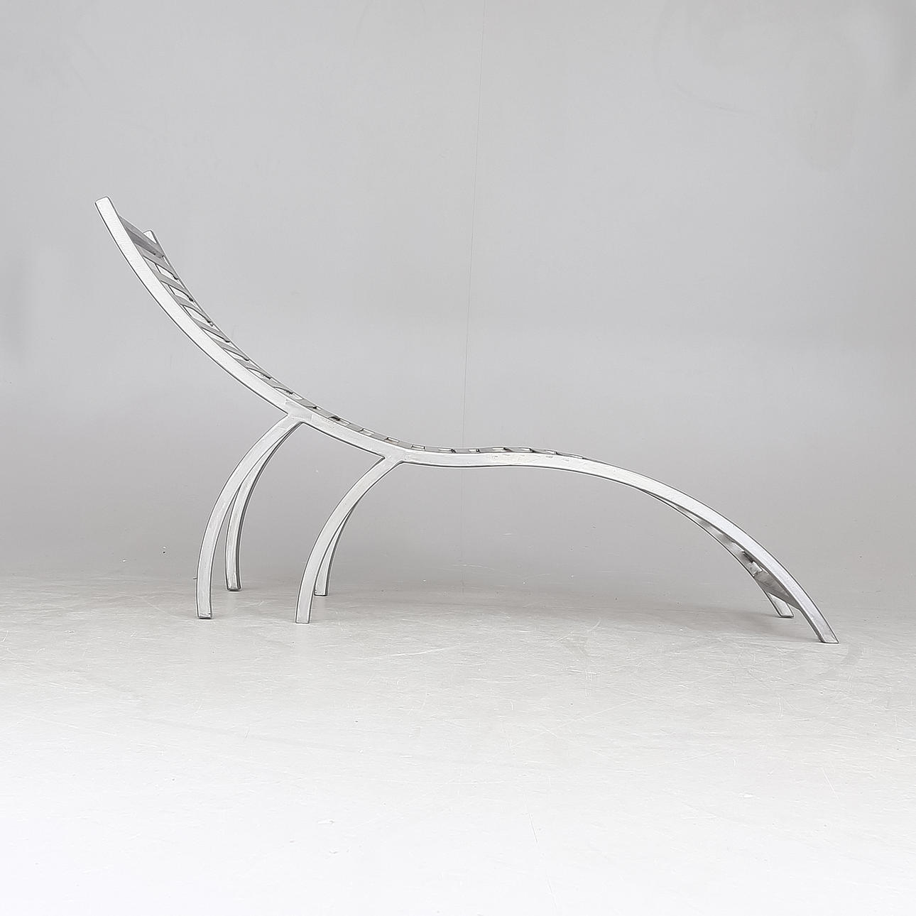 VILSTOL, metall, slipat stål.