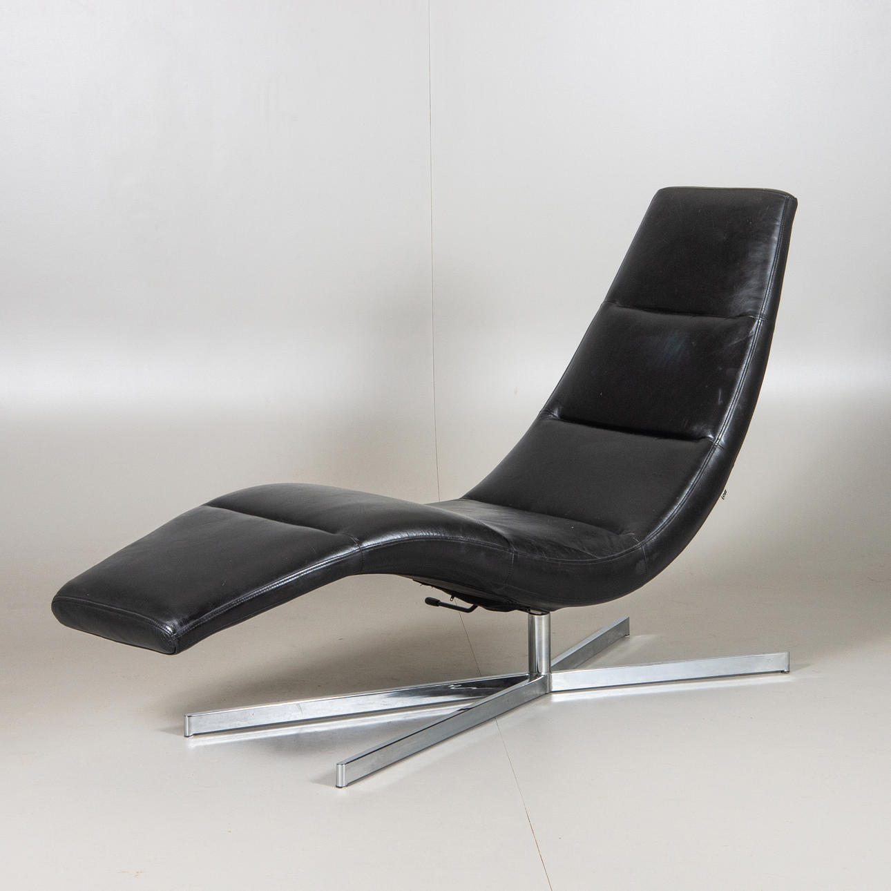 LÆNESTOL, sort læder, BoConcept.