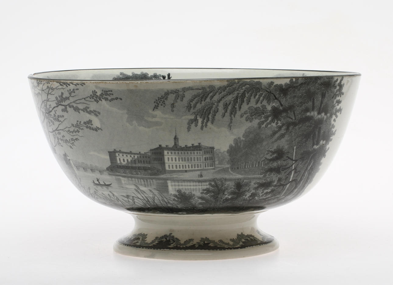 BÅLSKÅL, flintgods, "Tullgarn", Rörstrand, 1800-talets första hälft.