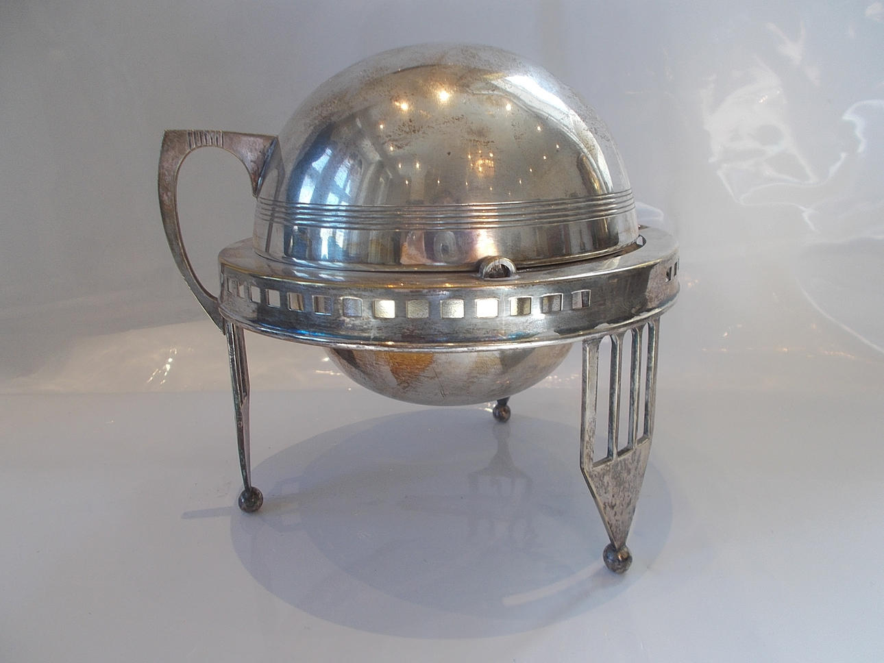 WMF ART DECO KAVIARSCHALE, SILBER, um 1930.