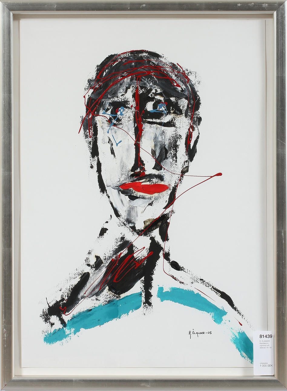 R. ÖLANDER. Blandteknik, signerad och daterad -05.