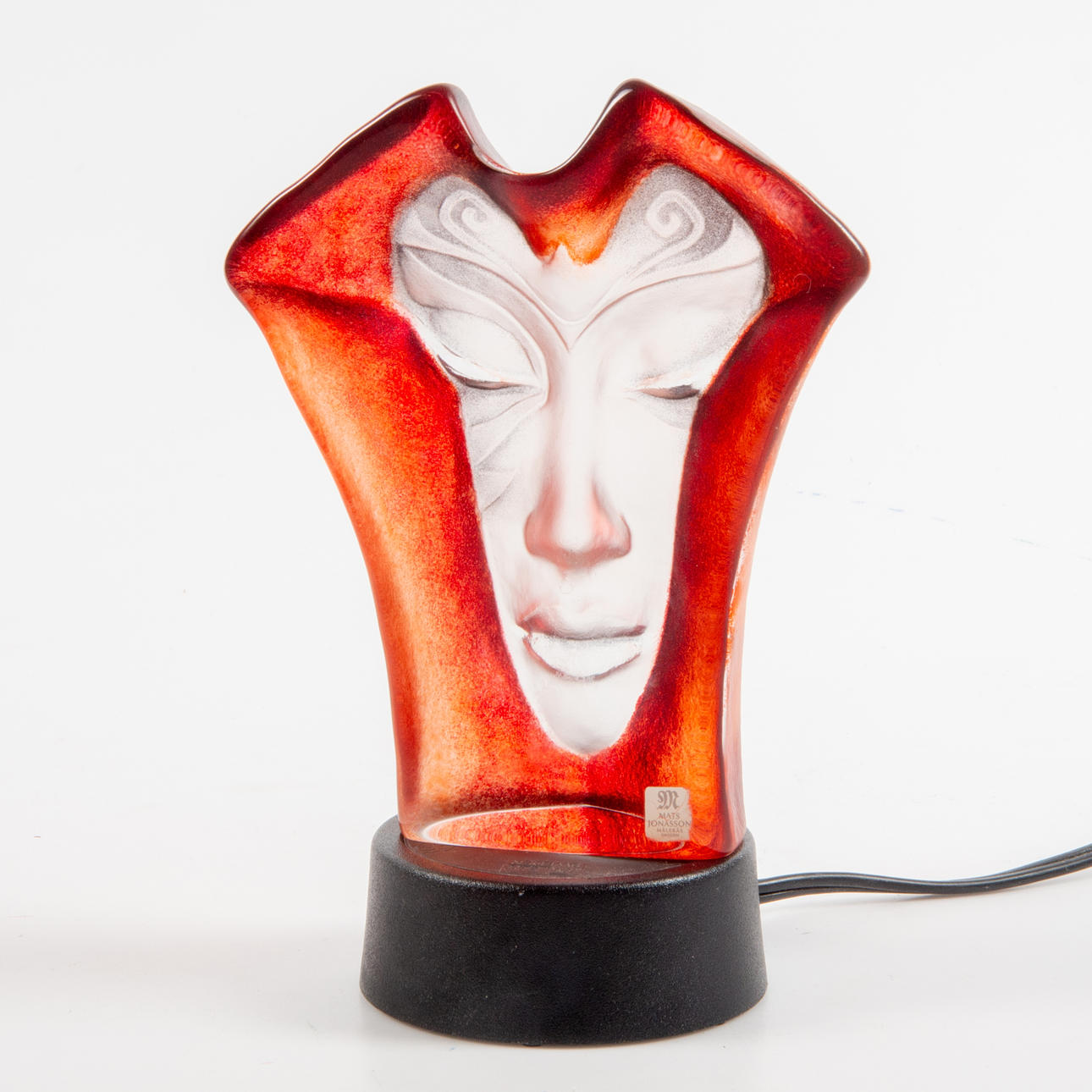 MATS JONASSON. Glasblok med belysning, Målerås.