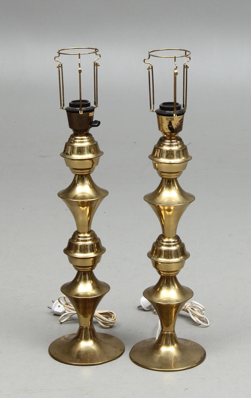 BORDSLAMPOR, ett par, Elit AB, 1900-talets andra hälft.